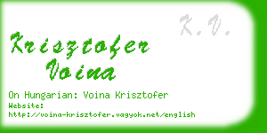 krisztofer voina business card